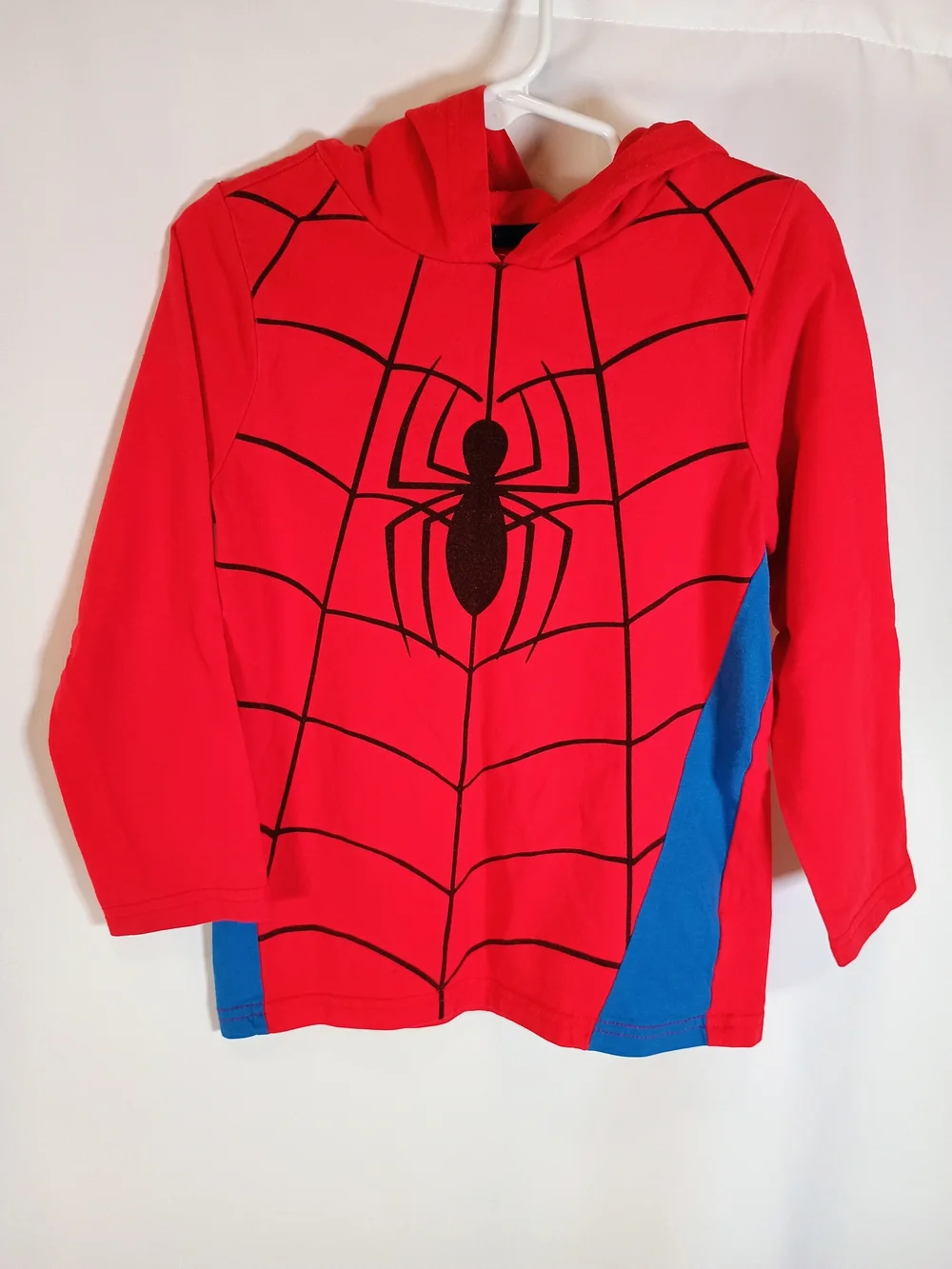 Kids Spiderman Web Hooded Shirt